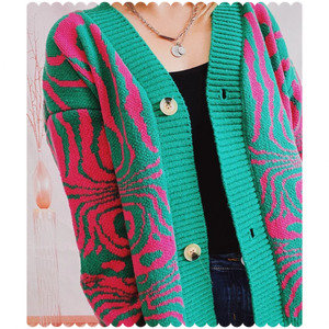 "Pretty Girls 💗💚 Will Never FALL" Cardigan