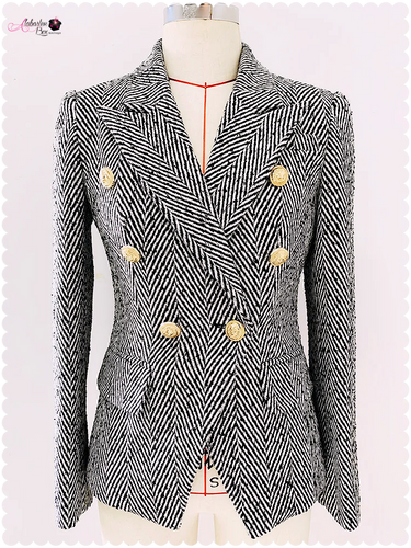 The “Chevron 🖤🤍” Blazer