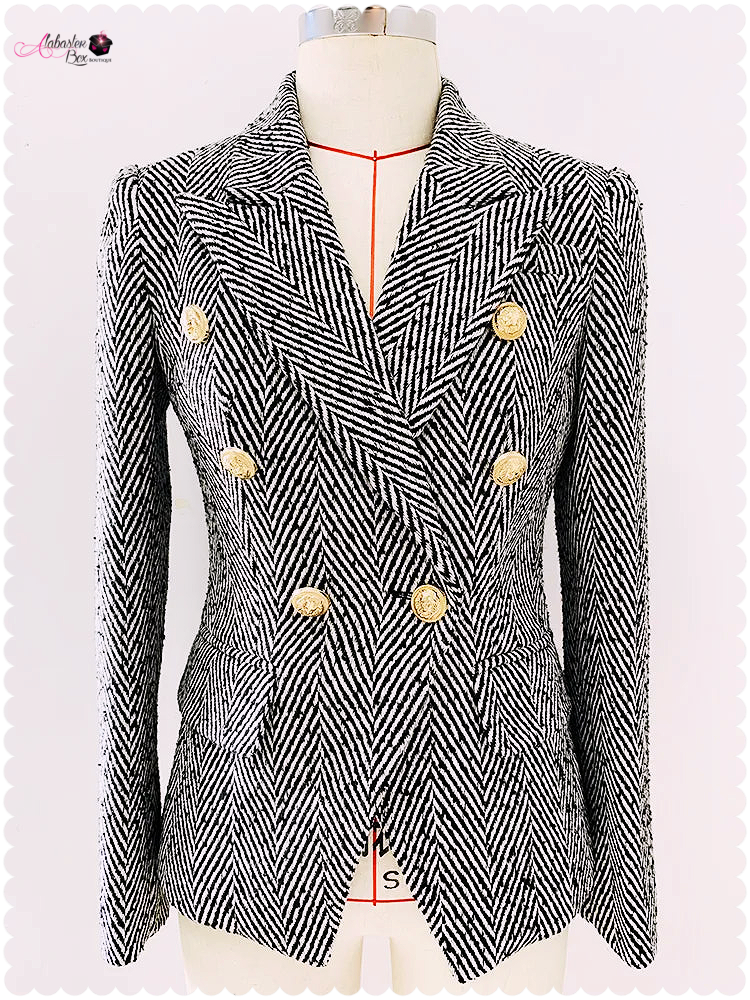 The “Chevron 🖤🤍” Blazer