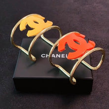 Load image into Gallery viewer, CC ⚪️ Open Cuff Gold Bracelet
