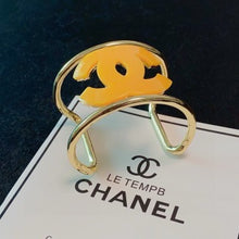 Load image into Gallery viewer, CC ⚪️ Open Cuff Gold Bracelet