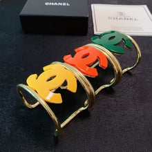 Load image into Gallery viewer, CC ⚪️ Open Cuff Gold Bracelet