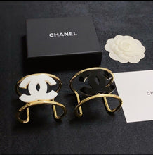 Load image into Gallery viewer, CC ⚪️ Open Cuff Gold Bracelet