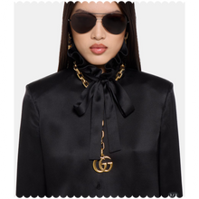 Load image into Gallery viewer, GG 💛 🩶 Marmont Necklace &amp; Earrings