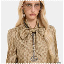 Load image into Gallery viewer, GG 💛 🩶 Marmont Necklace &amp; Earrings