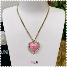 Load image into Gallery viewer, CC- ⚪️💕 Pink Pearl Heart Necklace