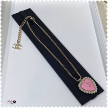 Load image into Gallery viewer, CC- ⚪️💕 Pink Pearl Heart Necklace