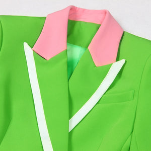 Pretty “K’olor 💕💚 BlocK” 2 Piece Suit