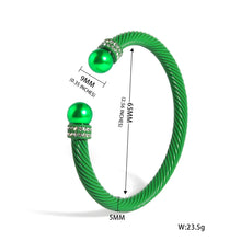 Load image into Gallery viewer, Cabling 💞💚 A-Round Bracelets