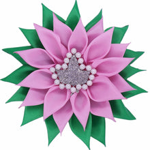Load image into Gallery viewer, “Pretty 💕💚 When It Blooms” Ribbon Brooch- Pearl Ivy