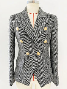 The “Chevron 🖤🤍” Blazer