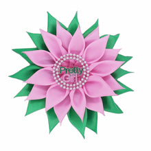 Load image into Gallery viewer, “Pretty 💕💚 When It Blooms” Ribbon Brooch- Pearl Pretty Girl