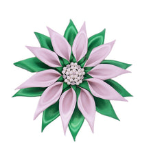 Load image into Gallery viewer, “Pretty 💕💚 Soft” Ribbon Brooch- Cluster Pearl