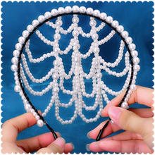 Load image into Gallery viewer, The “PEARLfect ⚪️ Tiered” Headband - Alabaster Box Boutique