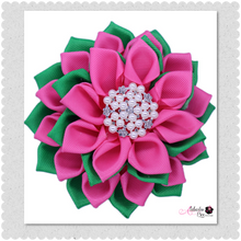 Load image into Gallery viewer, “Pretty 💕💚 When It Blooms” Ribbon Brooch