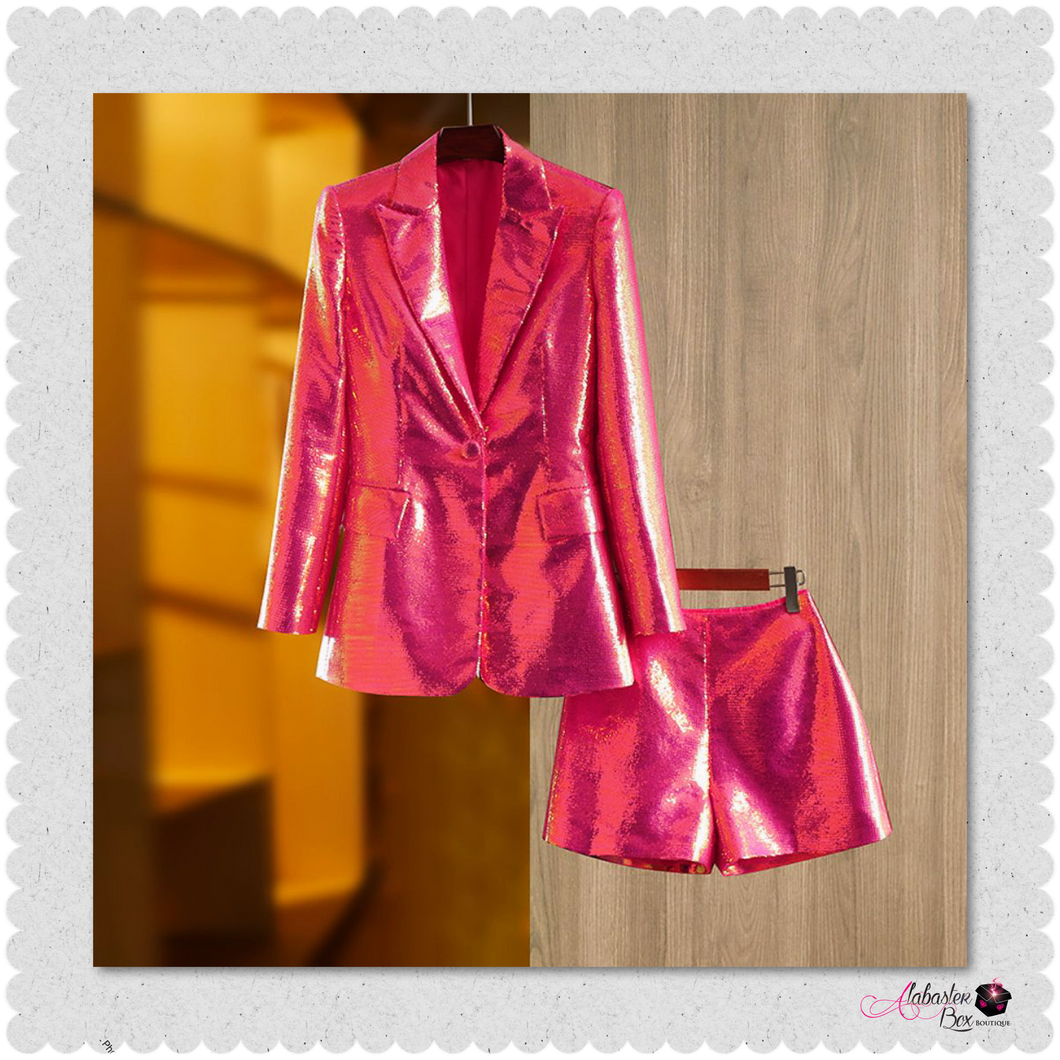 “OH 💕 That’s So Adrienne 💕” Sequin Short Suit