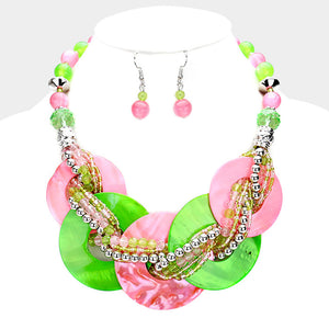 “Marveling In Pink 💞💚 Green” Necklace
