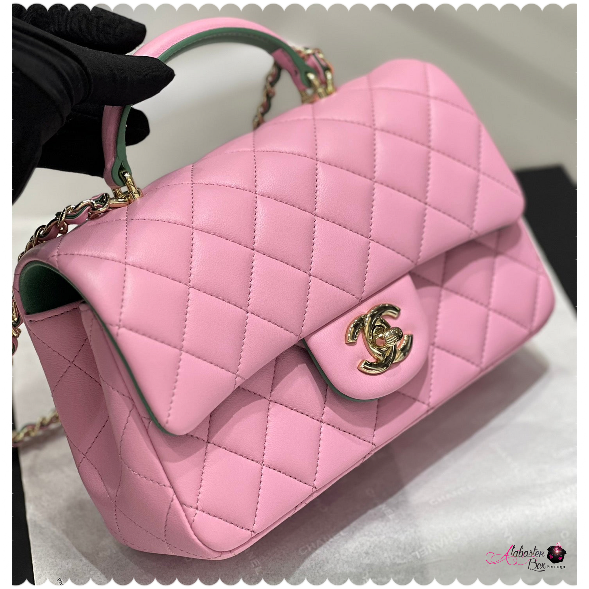 CC 💕💚 Pretty Girl - Mini Flap w/ Top Handle Purse – Alabaster Box Boutique
