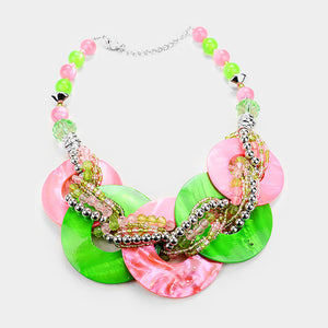 “Marveling In Pink 💞💚 Green” Necklace