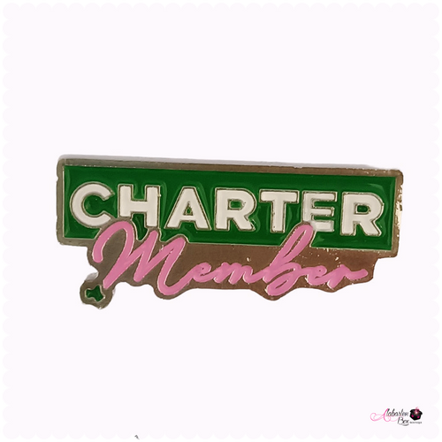 AKA 💕💚 Charter Member Brooch