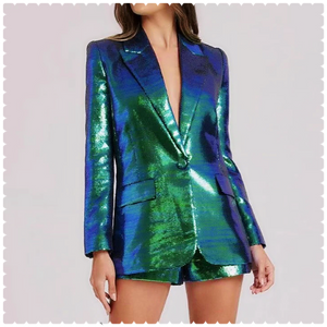 “OH 💙 That’s So Lisha 💙” Sequin Short Suit