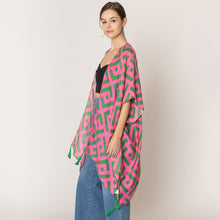 Load image into Gallery viewer, “Pretty Hot Girl Geo 💞💚 Light-Weight&quot; Kimono Poncho