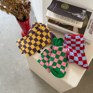 The “ChecAKAboard” 💕💚 Socks - Alabaster Box Boutique
