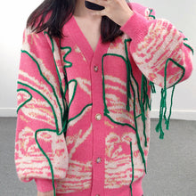 Load image into Gallery viewer, The “jAcKuArd Tassel 💕💚” Cardigan - Alabaster Box Boutique