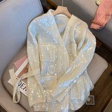Load image into Gallery viewer, “SEQ ✨ &amp; 💫Find” Cardigan - Alabaster Box Boutique