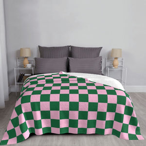 The “ChecAKAboard” 💕💚 Throw Blanket - Alabaster Box Boutique
