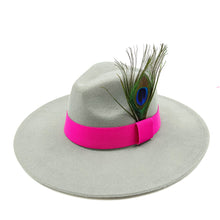 Load image into Gallery viewer, “Feather 🪶 Top Fedora Hats - Alabaster Box Boutique