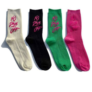 “No Days Off 💕💚” Socks