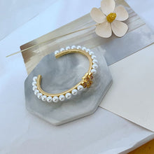 Load image into Gallery viewer, The PEARLfect ⚪️ “TB” Bracelet &amp; Earrings (Sold Separately)