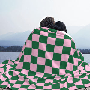 The “ChecAKAboard” 💕💚 Throw Blanket - Alabaster Box Boutique
