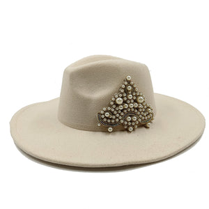 The PEARLfect ⚪️ Pearl Fedora Hat - Alabaster Box Boutique