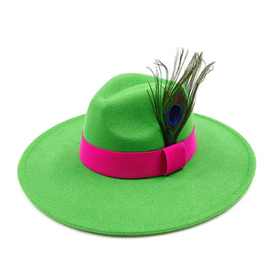 “Feather 🪶 Top Fedora Hats - Alabaster Box Boutique