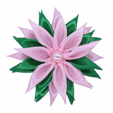 Load image into Gallery viewer, “Pretty 💕💚 Soft” Ribbon Brooch- Single Pearl