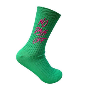 “No Days Off 💕💚” Socks