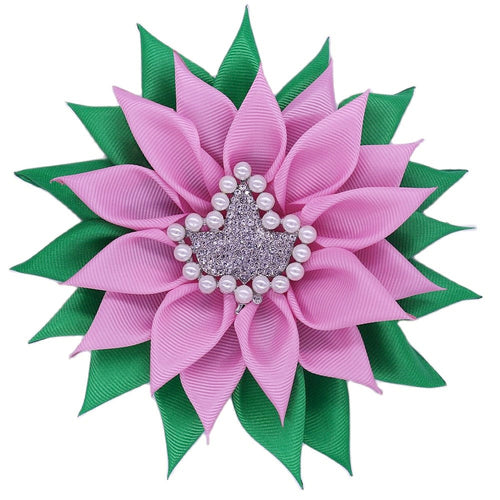 “Pretty 💕💚 When It Blooms” Ribbon Brooch- Pearl Ivy - Alabaster Box Boutique
