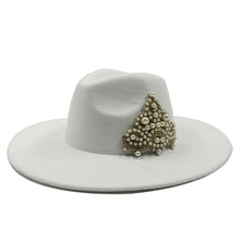 Load image into Gallery viewer, The PEARLfect ⚪️ Pearl Fedora Hat - Alabaster Box Boutique