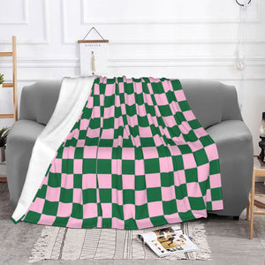 The “ChecAKAboard” 💕💚 Throw Blanket - Alabaster Box Boutique