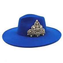 Load image into Gallery viewer, The PEARLfect ⚪️ Pearl Fedora Hat - Alabaster Box Boutique