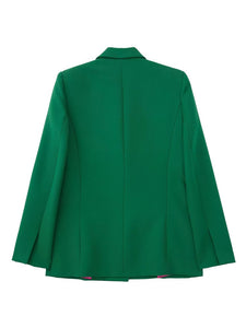 The “UNDERstatement 💕💚” Blazer - Alabaster Box Boutique