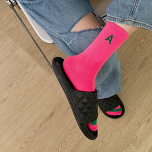 Load image into Gallery viewer, Makin’ “A” 💕💚 Statement Socks
