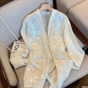 “SEQ ✨ & 💫Find” Cardigan - Alabaster Box Boutique