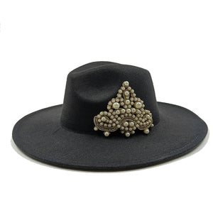 The PEARLfect ⚪️ Pearl Fedora Hat - Alabaster Box Boutique