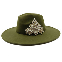 Load image into Gallery viewer, The PEARLfect ⚪️ Pearl Fedora Hat - Alabaster Box Boutique