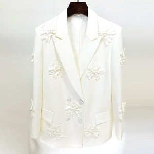 The “Pink & White 🌺 Passion Suit” (Suit & Blazer Only) - Alabaster Box Boutique