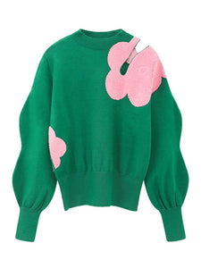 The “Sweetie Pie 💕💚💕” Sweater - Alabaster Box Boutique