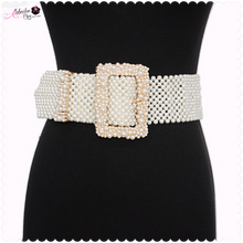 Load image into Gallery viewer, The PEARLfect ⚪️ BIG Buckle Belt - Alabaster Box Boutique
